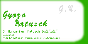 gyozo matusch business card